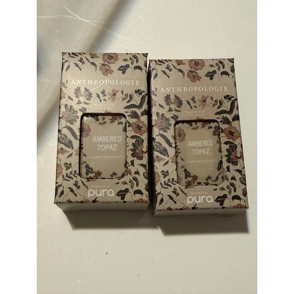 Anthropologie Pura Ambered Topaz Smart Home Fragrance Refill 2-Pack 10ml NEW